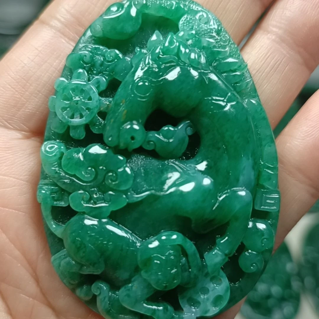 独山玉马上封侯未镶嵌