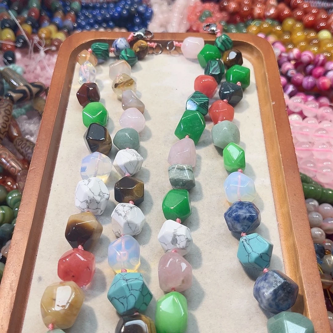 玛瑙/玉髓合金珠宝半成品多宝项链一条