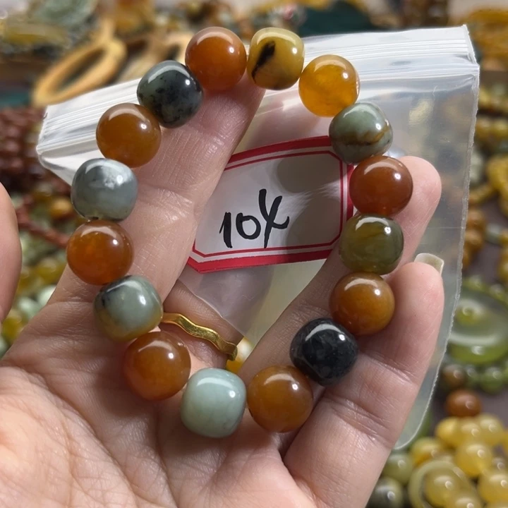 未镶嵌蛇纹石玉手链