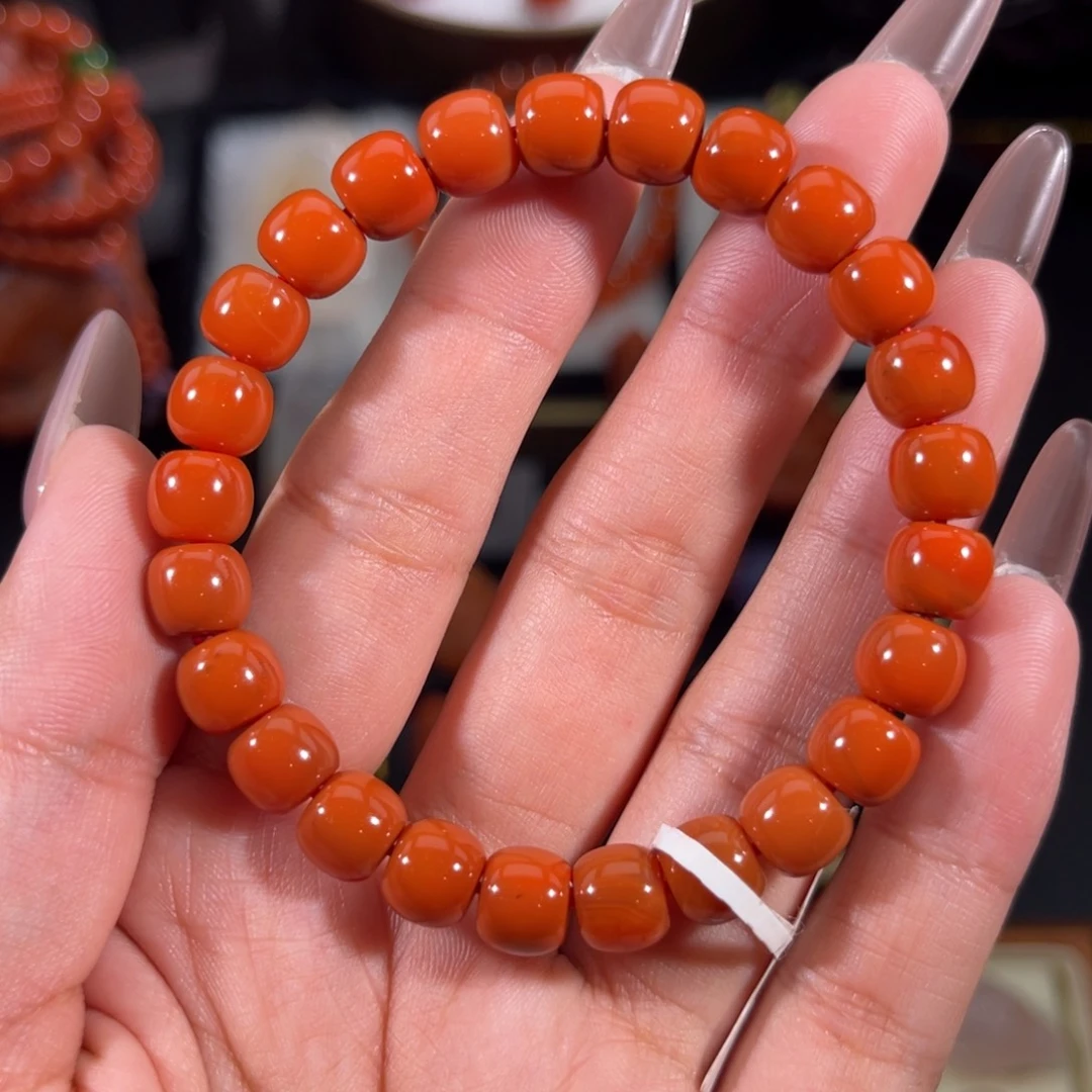 南红玛瑙未镶嵌老形手串8左右