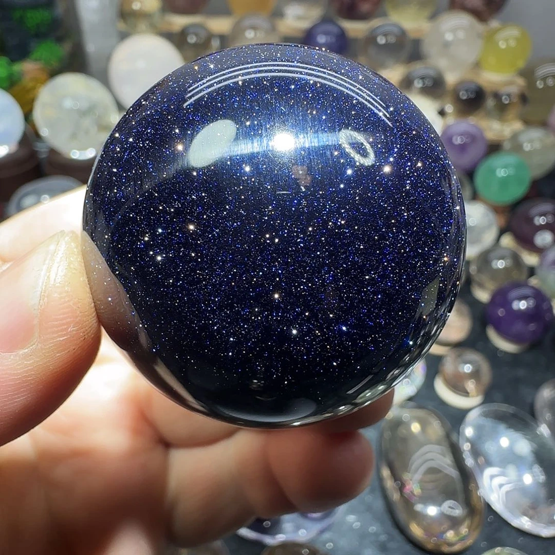 珠宝半成品未镶嵌水晶蓝砂