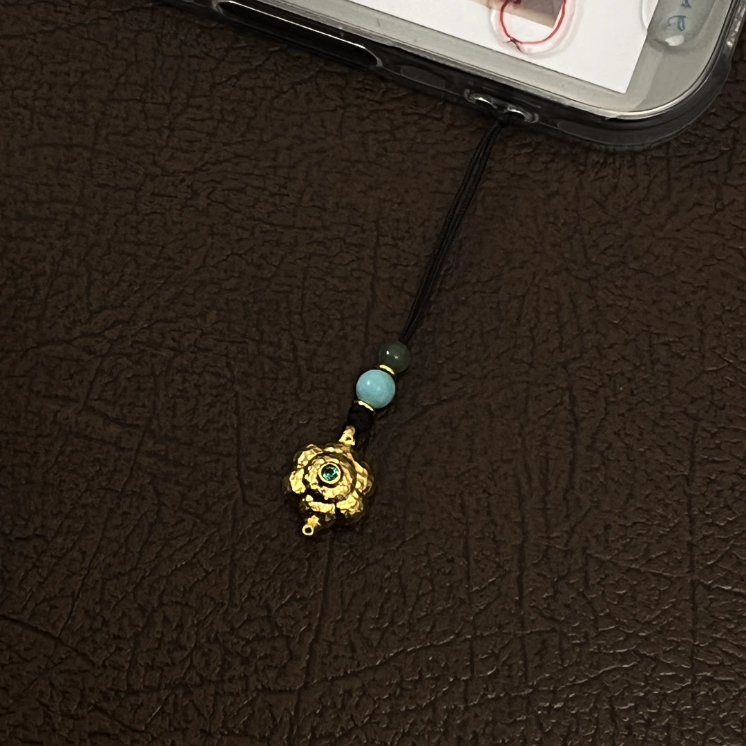 【原创】足金999手工 手机挂坠