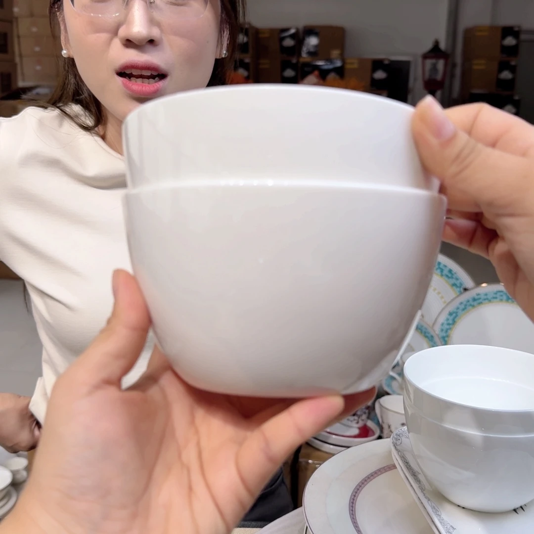 骨瓷5.5英寸饭碗14cm4个