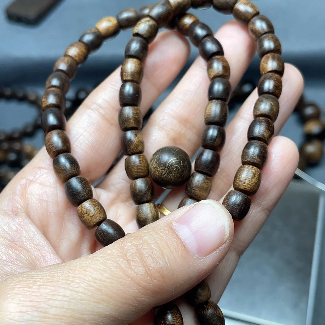 沉香手串～*白棋瘤疤0.7