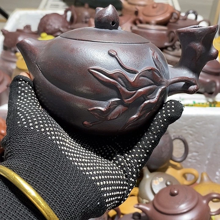 紫砂茶壶口磕微瑕