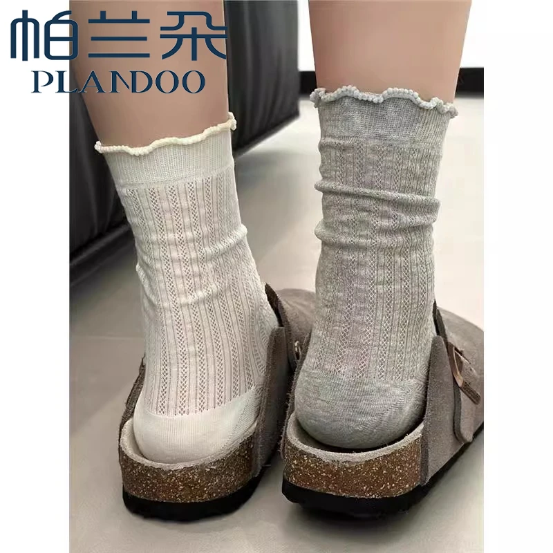 帕兰朵袜子2025堆堆袜+勃肯新款鞋真的太适合了！夏天设计女款