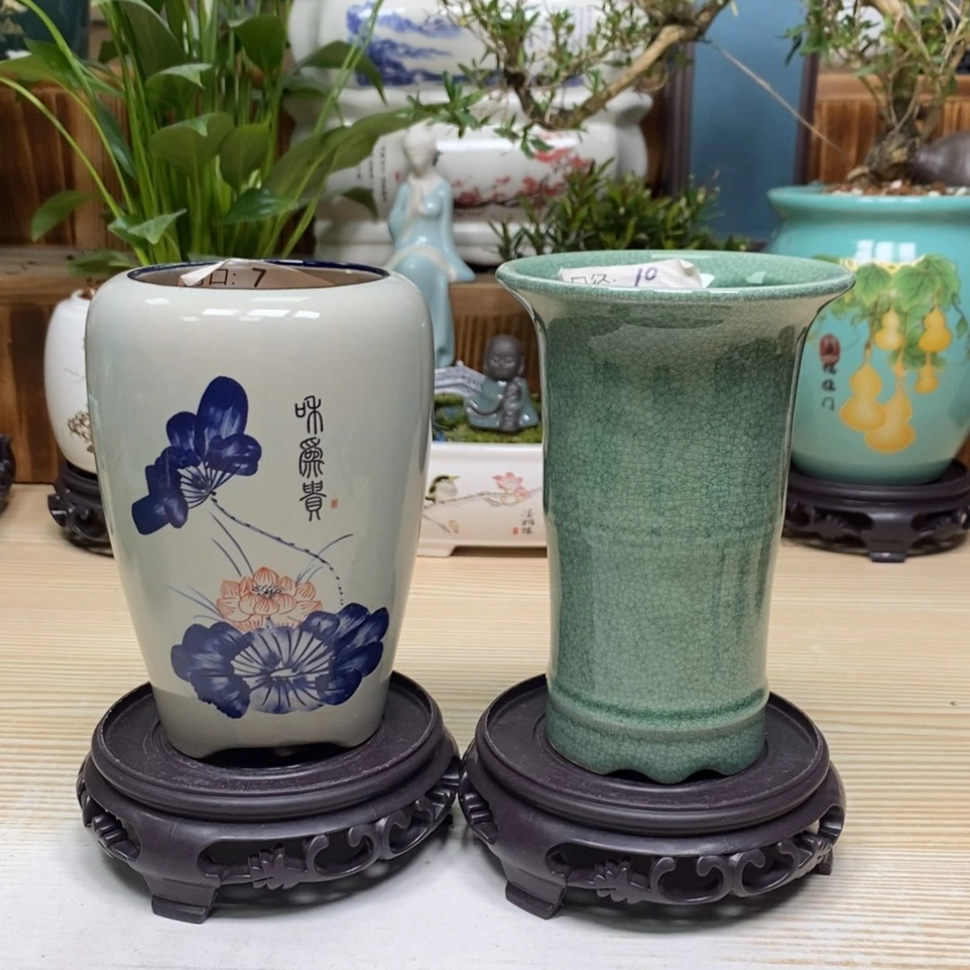 紫砂陶瓷花盆浮力