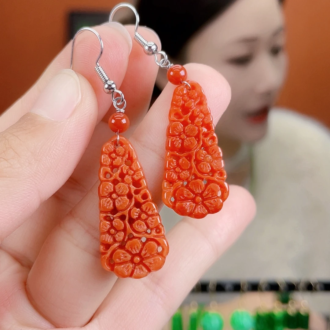 翡翠未镶嵌耳饰饰品