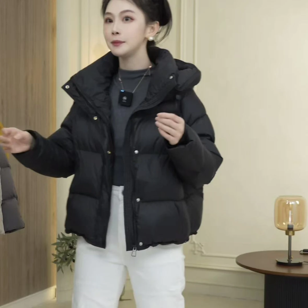 韩版宽松羽绒服女显瘦洋气小个子显高保暖短外套1