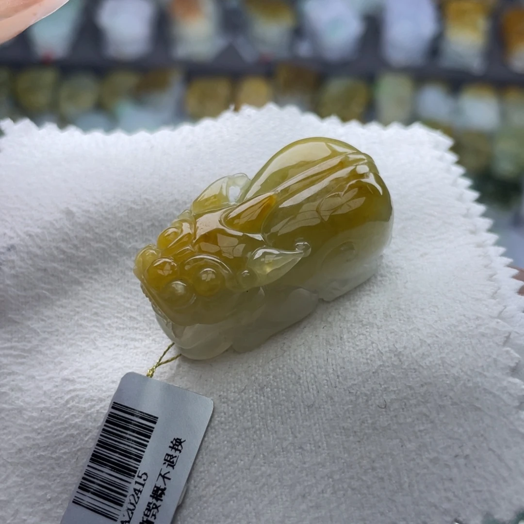 翡翠未镶嵌颈饰貔貅31