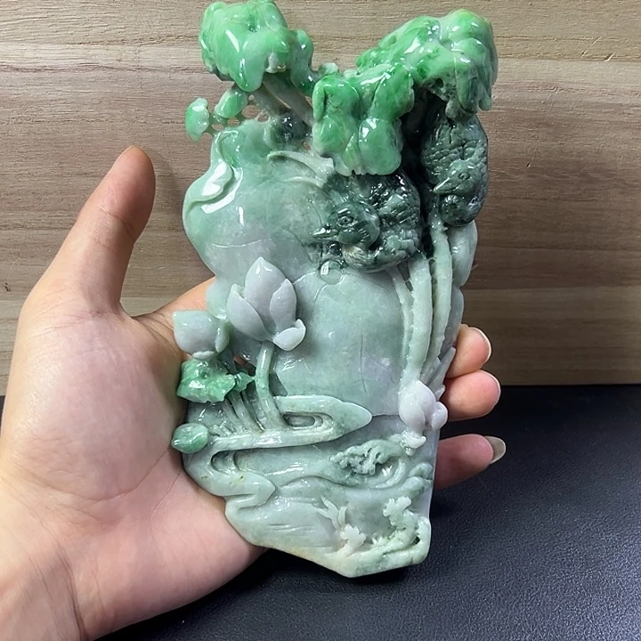 元***禾翡翠未镶嵌摆件翡翠