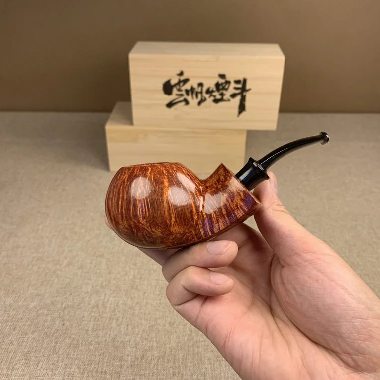 云帆独立斗师【光面切线河豚】手工烟斗