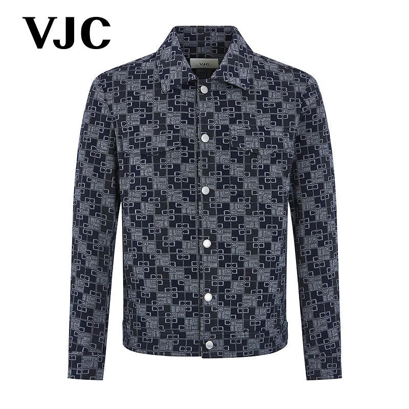 VJC/威杰思【专柜同款】2025秋新款男装摩登老钱风外套B25CE2266