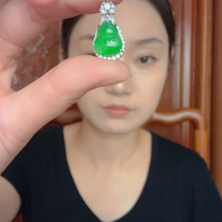 翡翠银S925镶嵌吊坠(不含链)吊坠