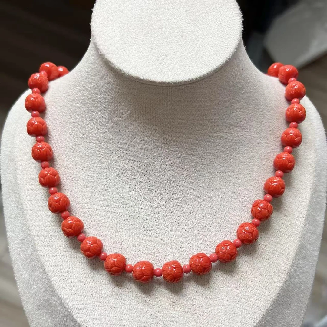 【沐言优选】姑娘雕刻莲花10m毛衣链A658