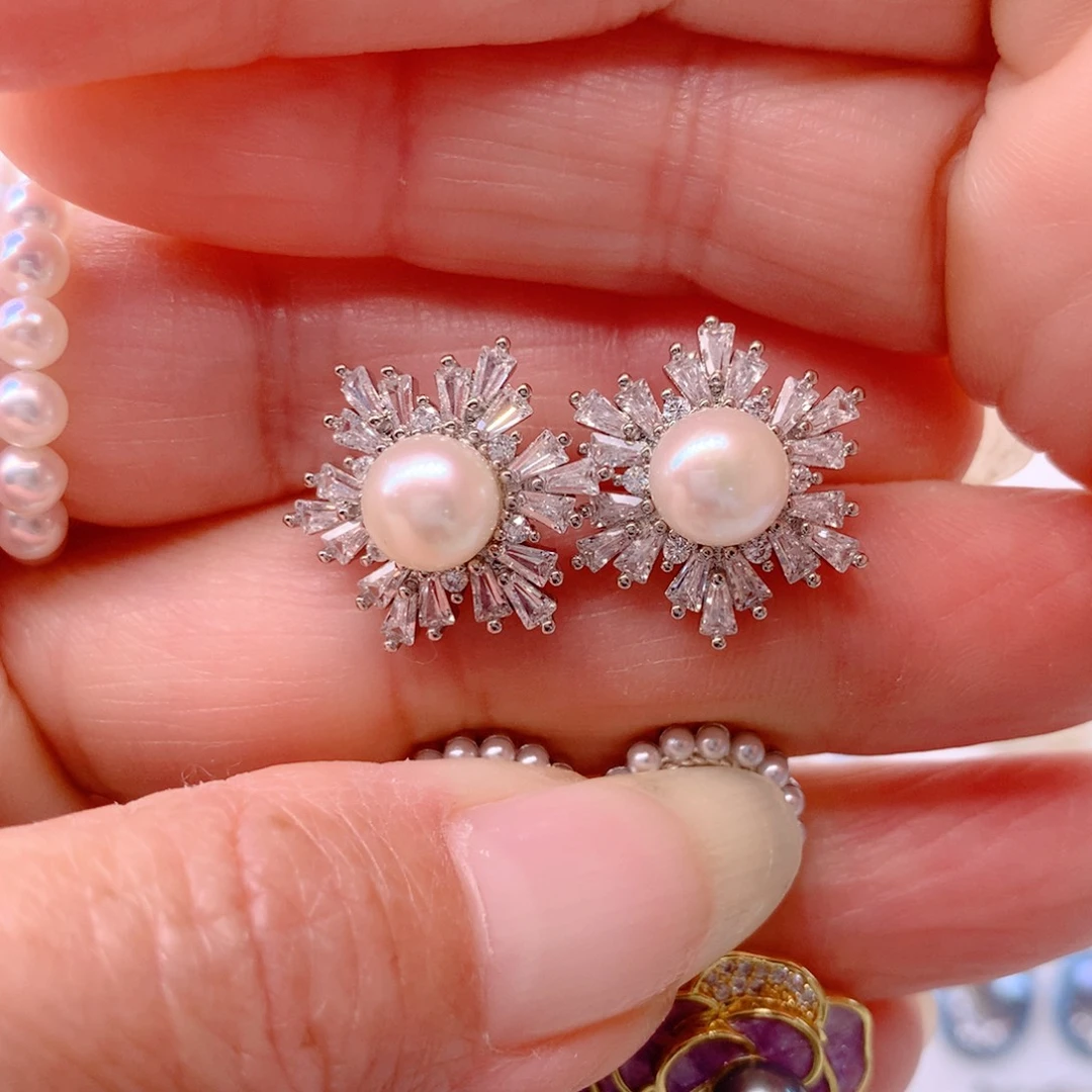 耳饰淡水珍珠合金