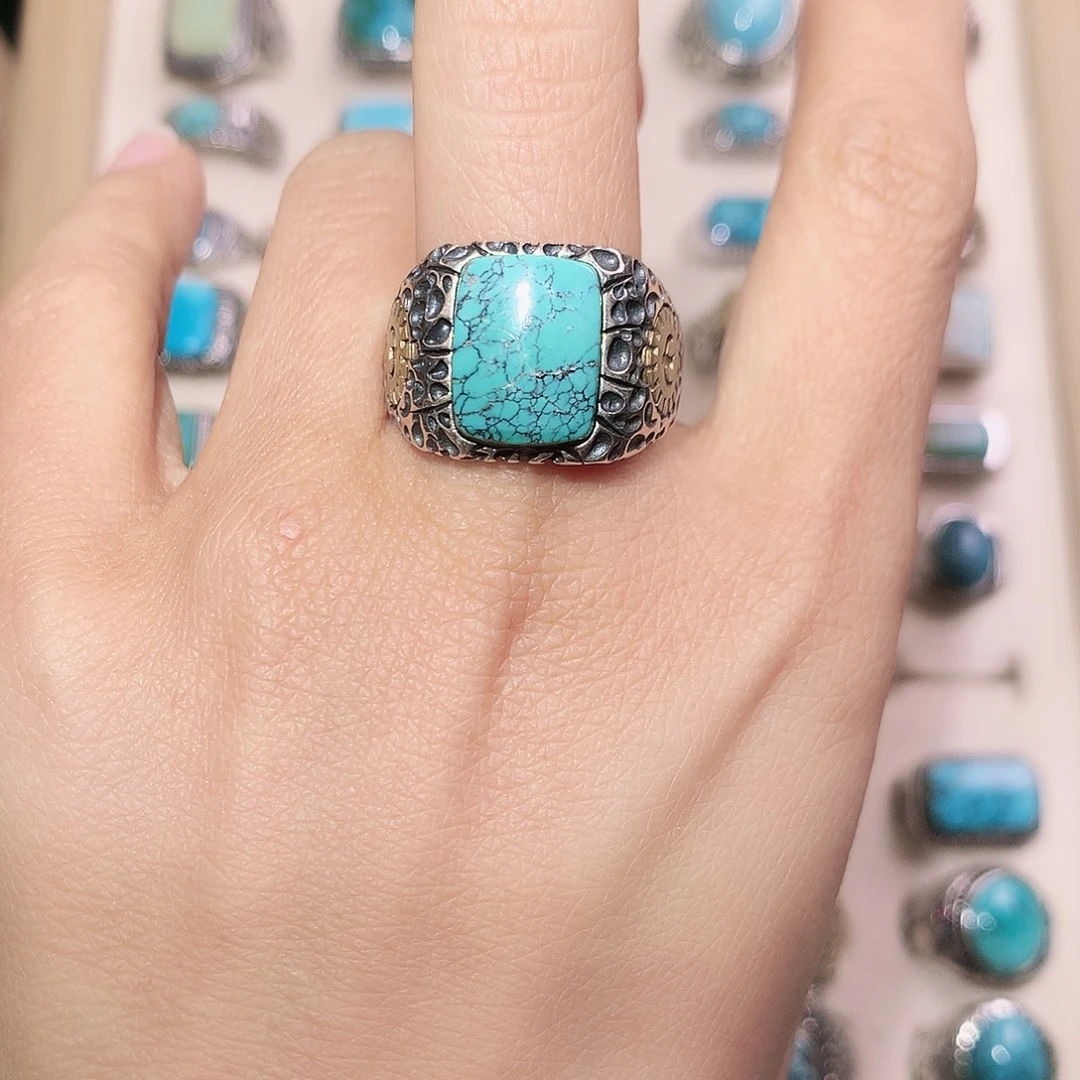 绿松石银S925镶嵌颈饰