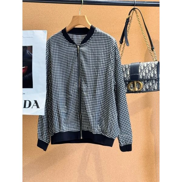 LMXPPJ【格调女王】2025款百搭时尚休闲气质千鸟格短开衫外套MX417