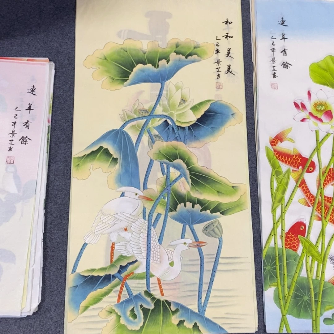 国画尺寸100✖️50三尺精品手绘画精品工笔