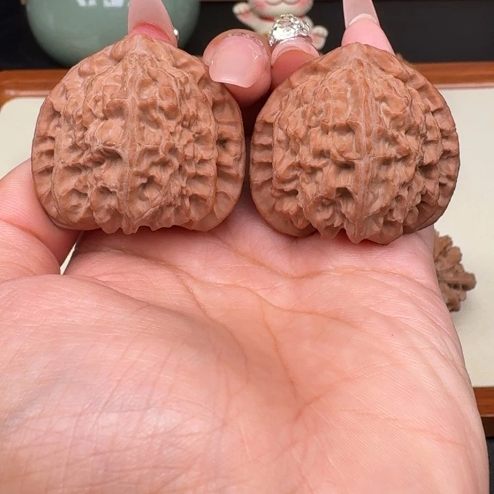 把件文玩核桃全品三角白41