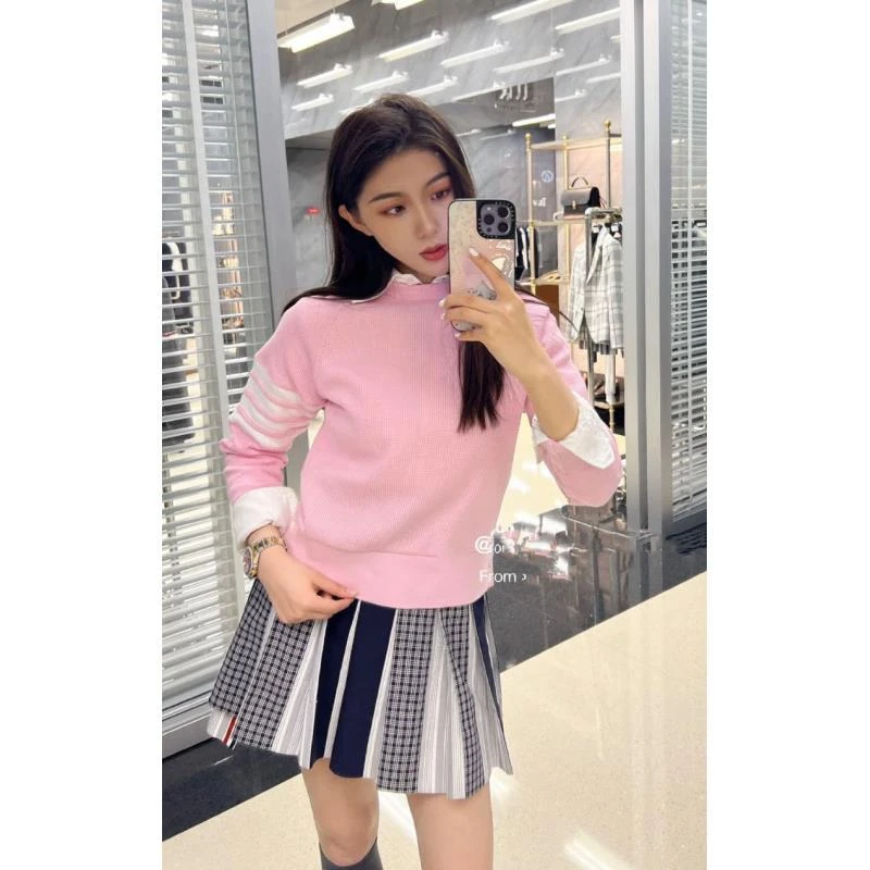 未使用 THOMBROWNE 全新未使用 THOMBROWNE AA2380  棉 纯色条纹