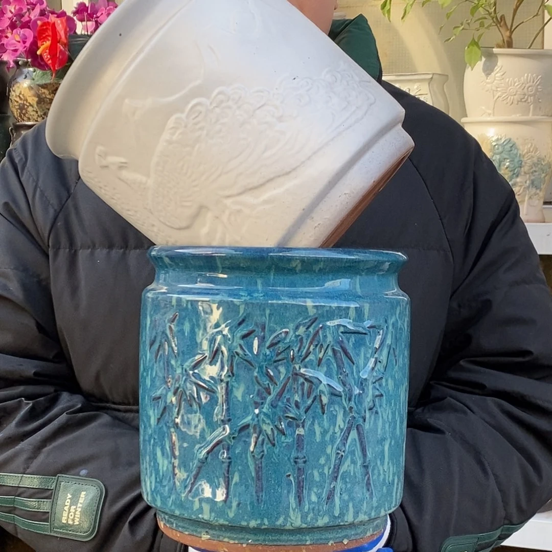 花盆紫砂口20高20处理俩个
