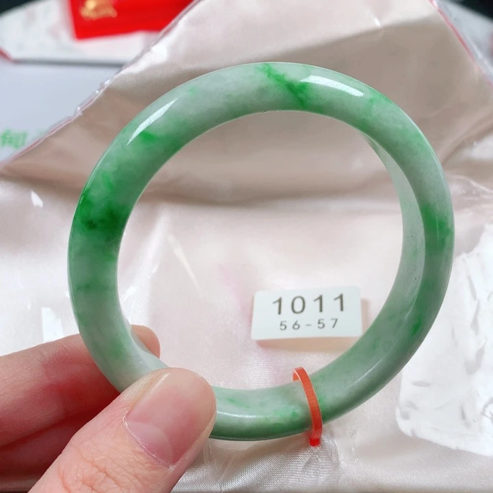 未镶嵌手镯翡翠缅甸天然A货翡翠手镯1011圈口57