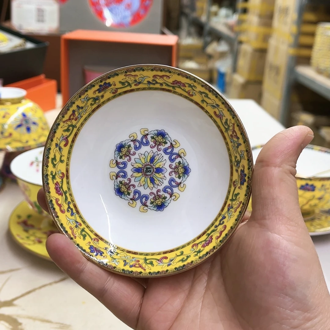 【闪购商品】骨瓷4英寸10黄。。。。。