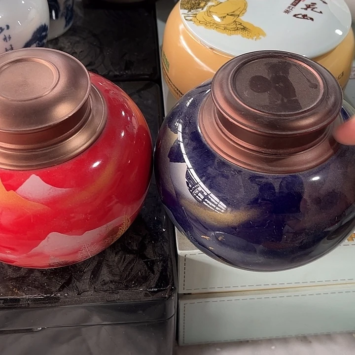 摆件?****人陶瓷茶叶罐密封罐家用摆件