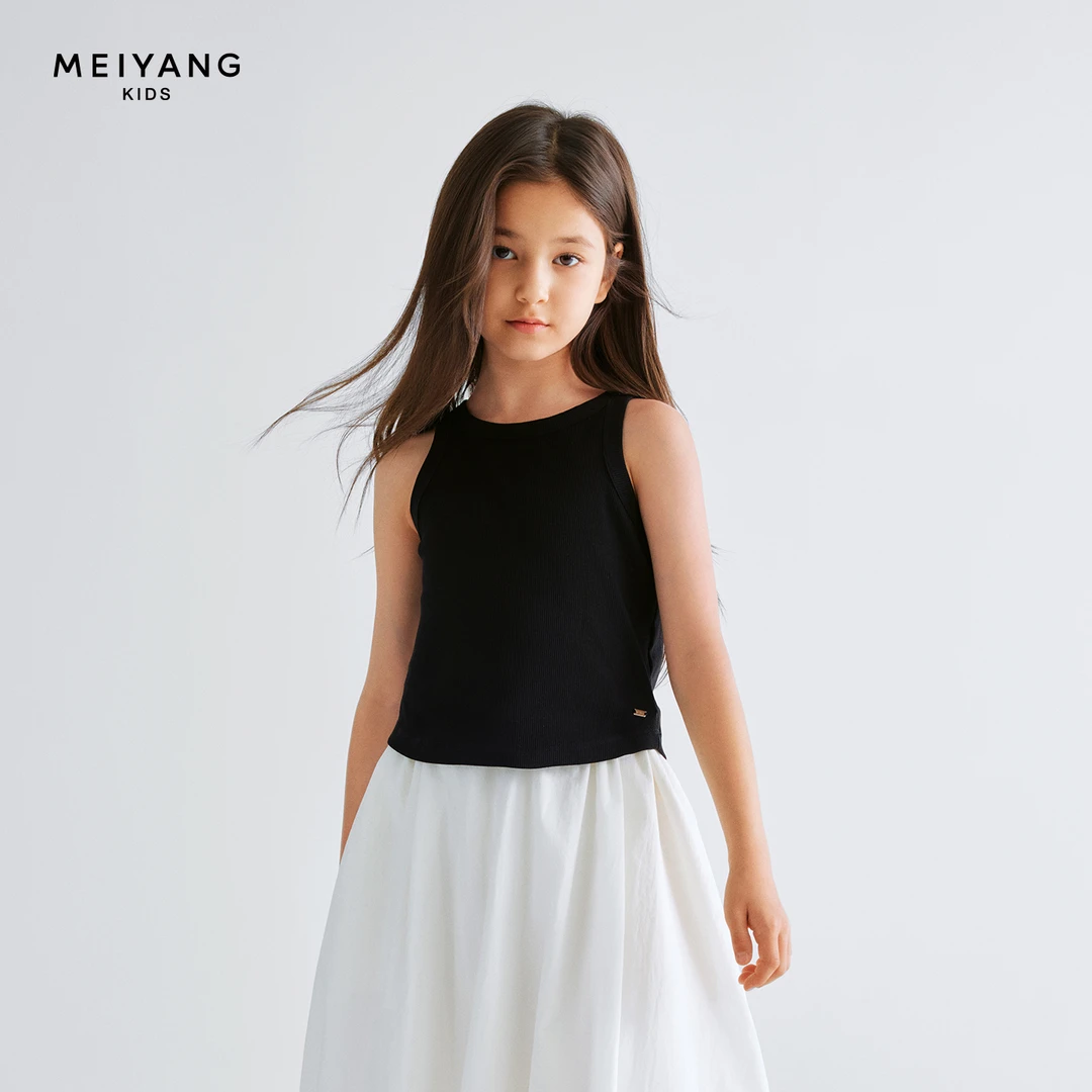 MEIYANG【奶糖小背心】童装儿童背心2025夏新款女童无袖T恤凉感上衣