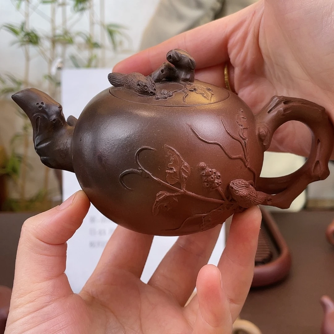 火***龙紫砂茶壶柴烧松鼠葡萄 双十一活动