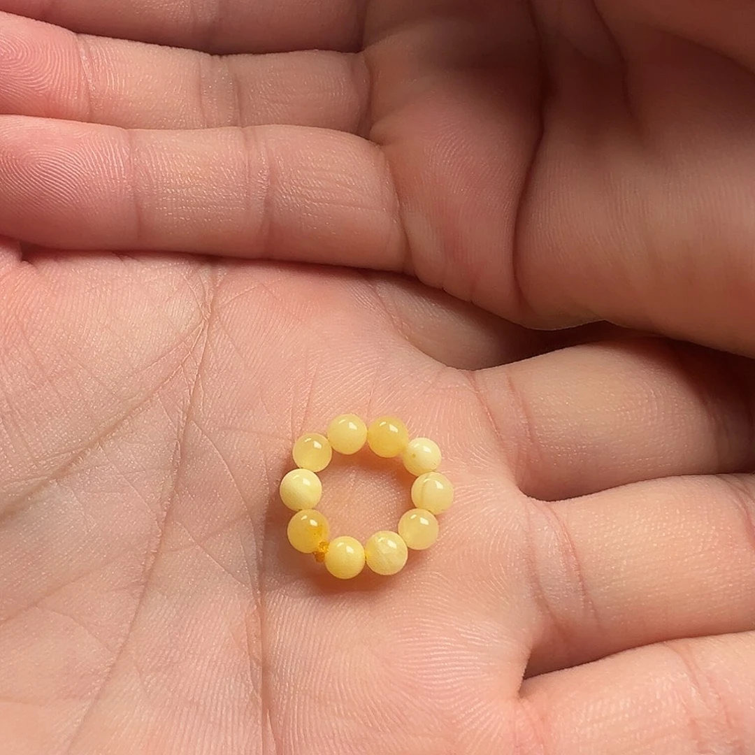 蜜蜡颈饰未镶嵌蜜蜡小米珠跑环