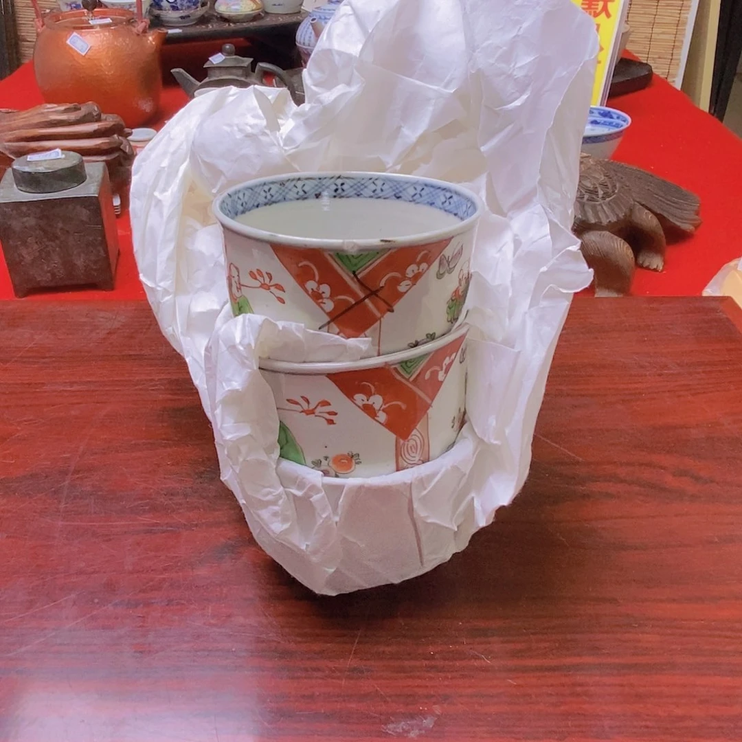 精美家用茶杯三客有磕碰c5