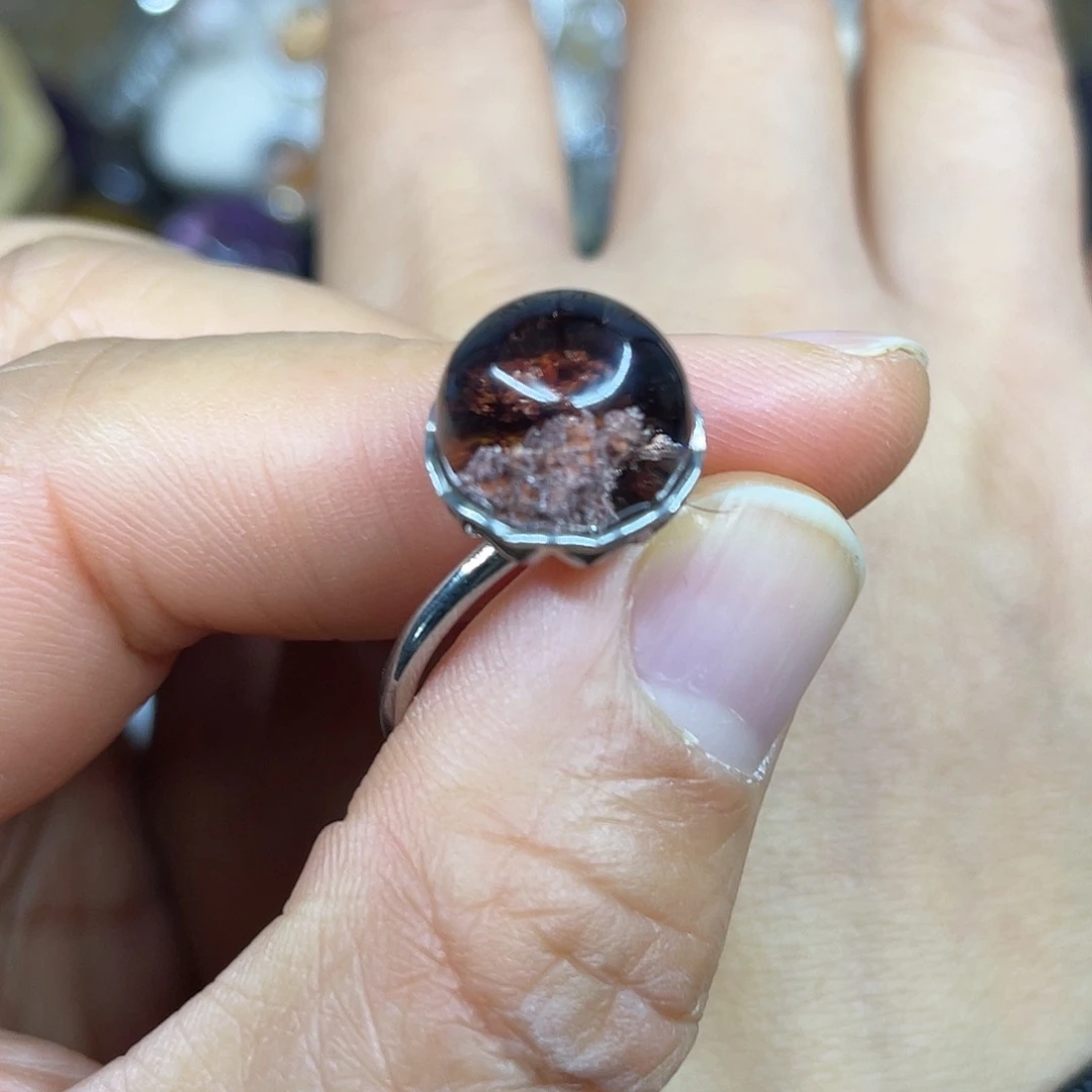 【闪购商品】银S925镶嵌珠宝半成品水晶戒指