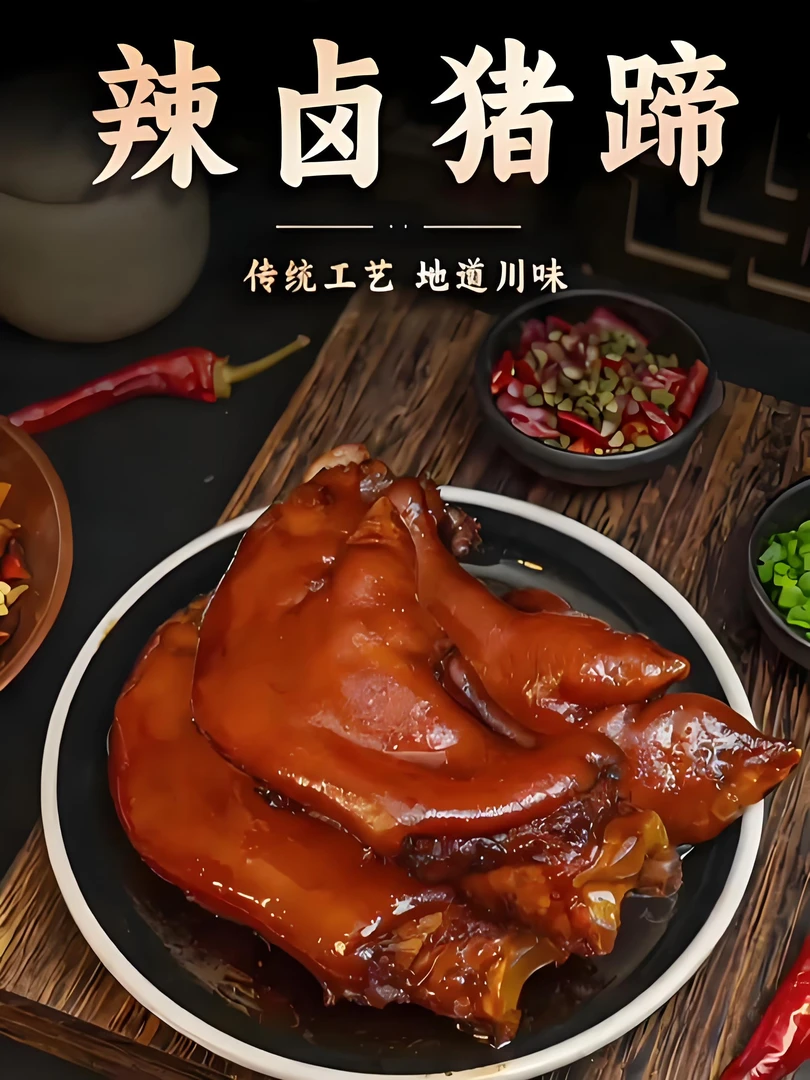 买3只送2只 前蹄不抽筋整只【巧炊娘麻辣大猪蹄】到手5只开袋即食