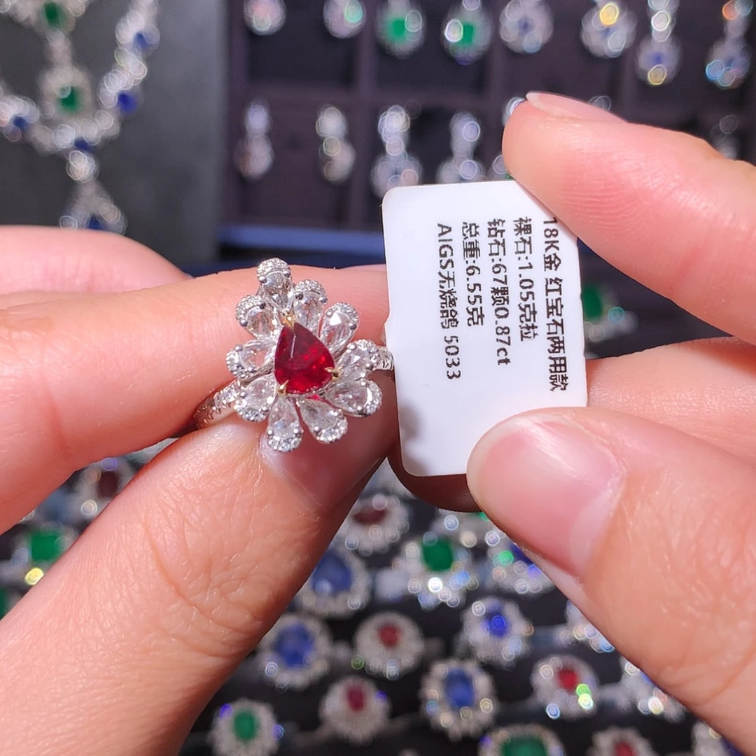 【闪购商品】红宝石戒指18K金镶嵌