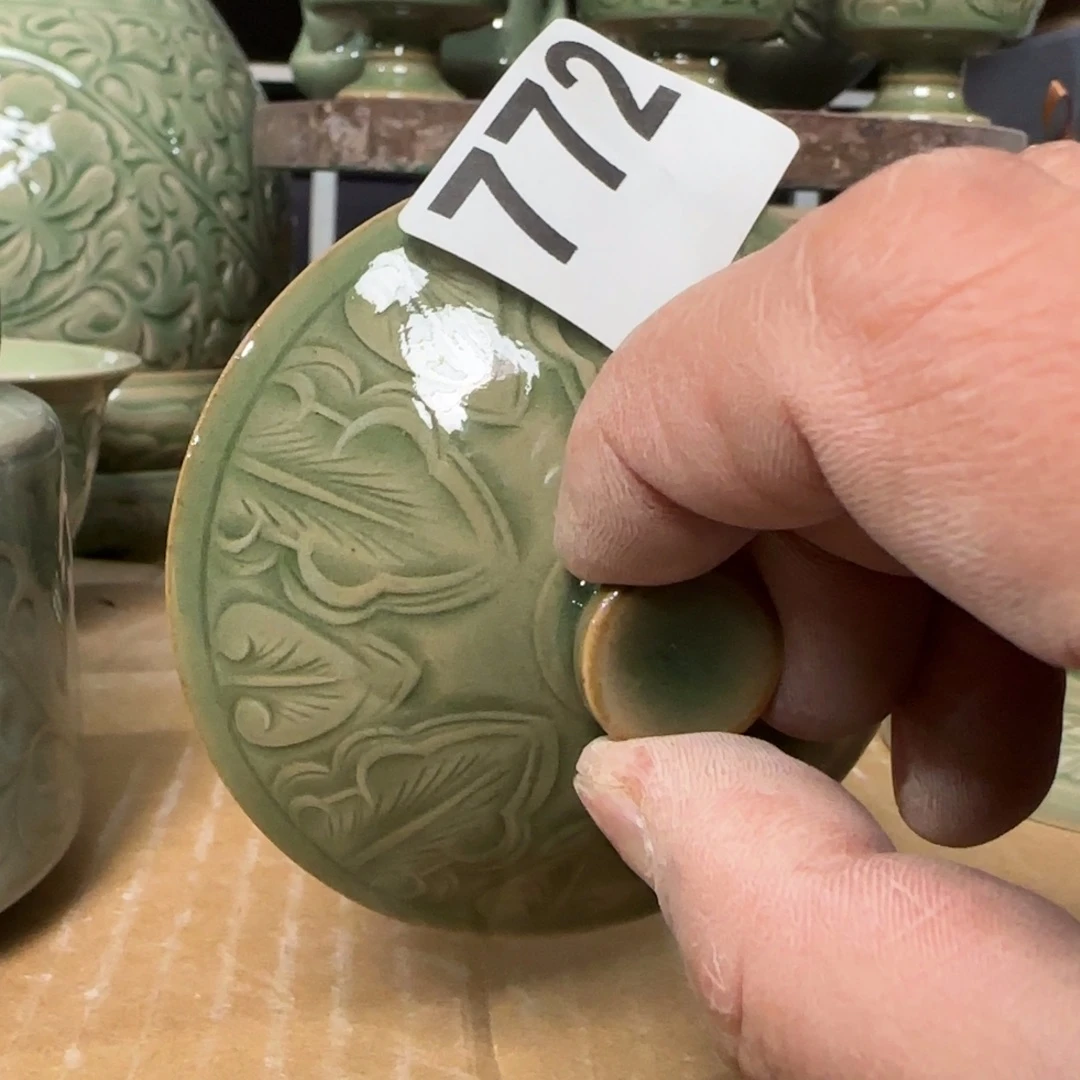 清***@耀州窑手工盖子微瑕福利