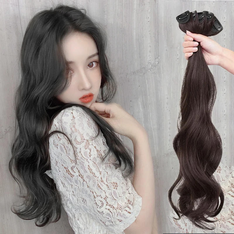 假发女长发小片式单卡卷发接发片无痕隐形仿真发假发片一片式
