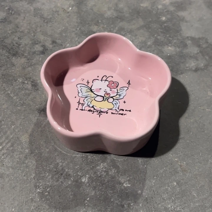 瓷片陶瓷kt粉色猫