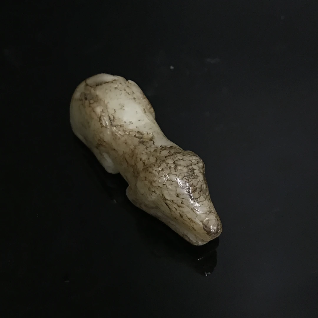 明代和田玉狗/525203/收藏/传承/【友谊文物商店】