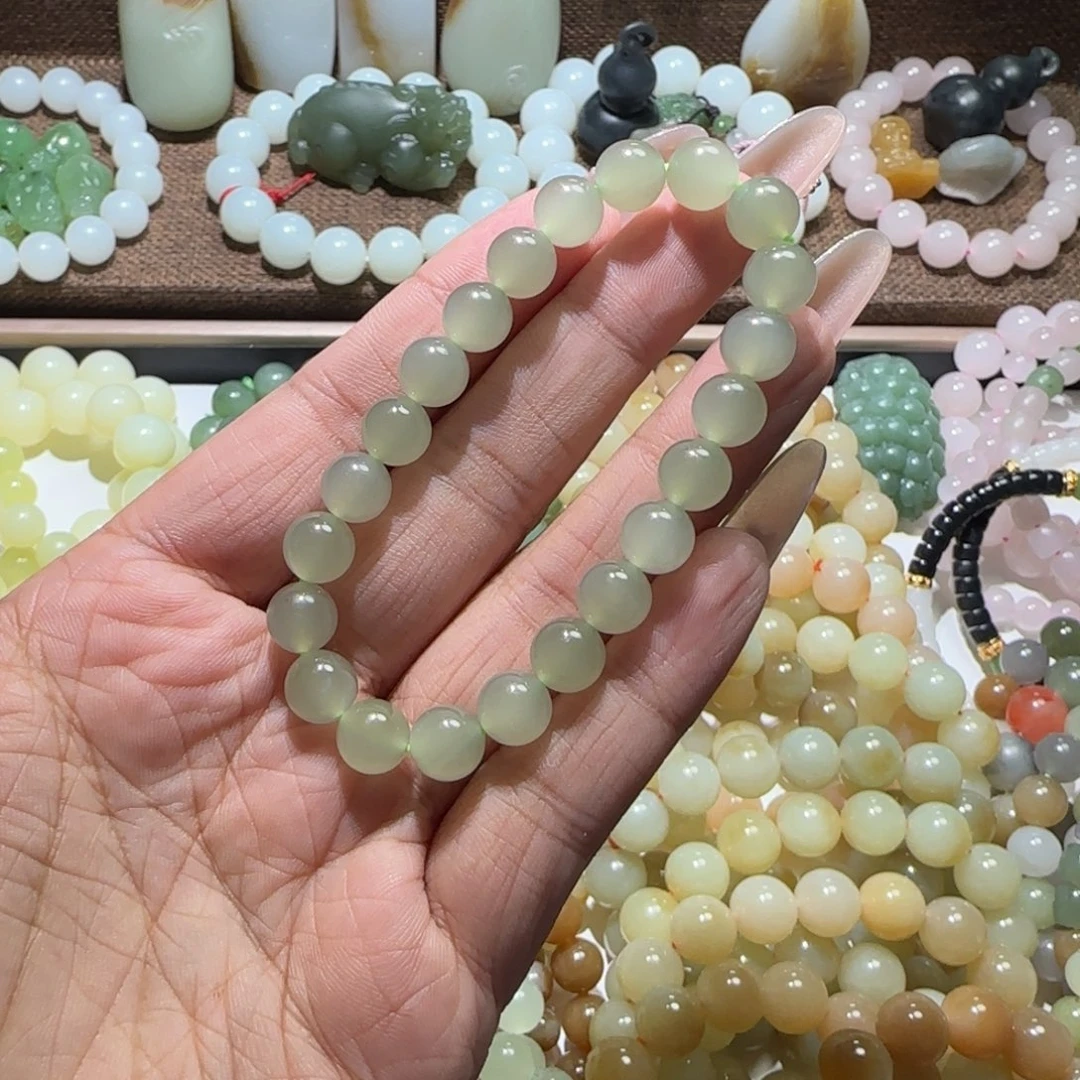 和田玉未镶嵌手链