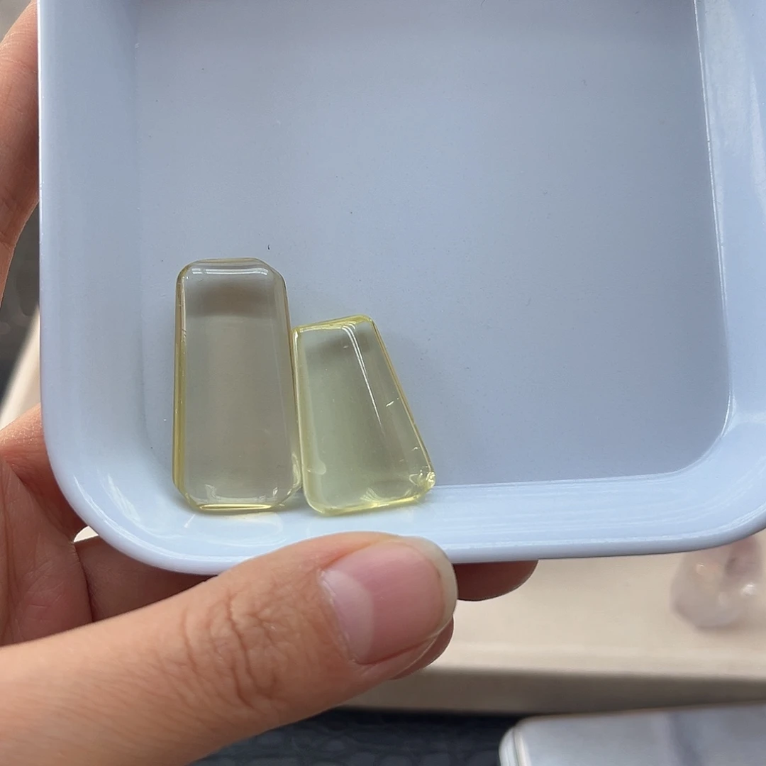 珠宝半成品未镶嵌水晶108黄水晶无事牌