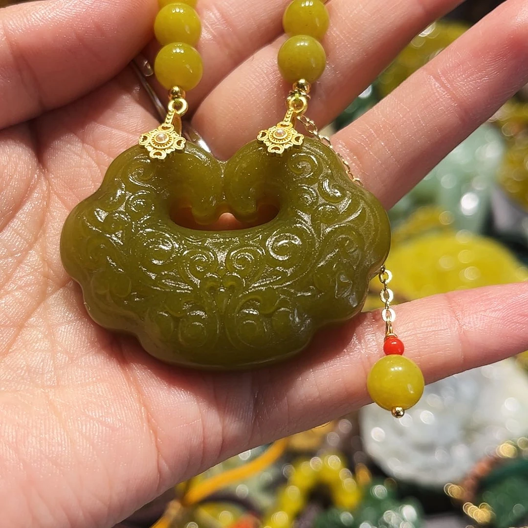 未镶嵌岫玉毛衣链