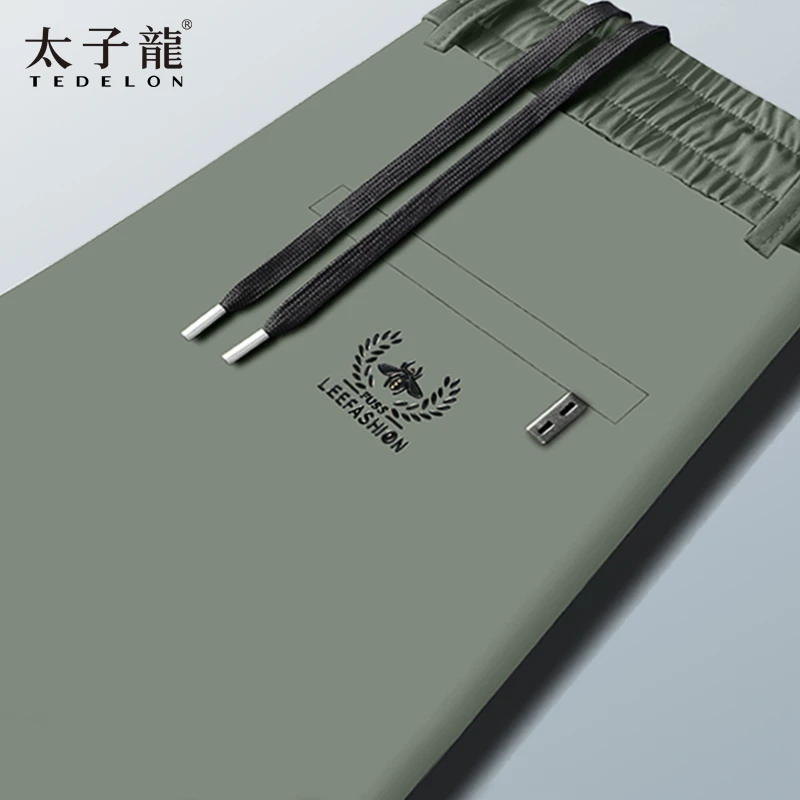 太子龙夏季薄款冰丝运动休闲裤男士抗皱商务直筒透气空调垂感男裤