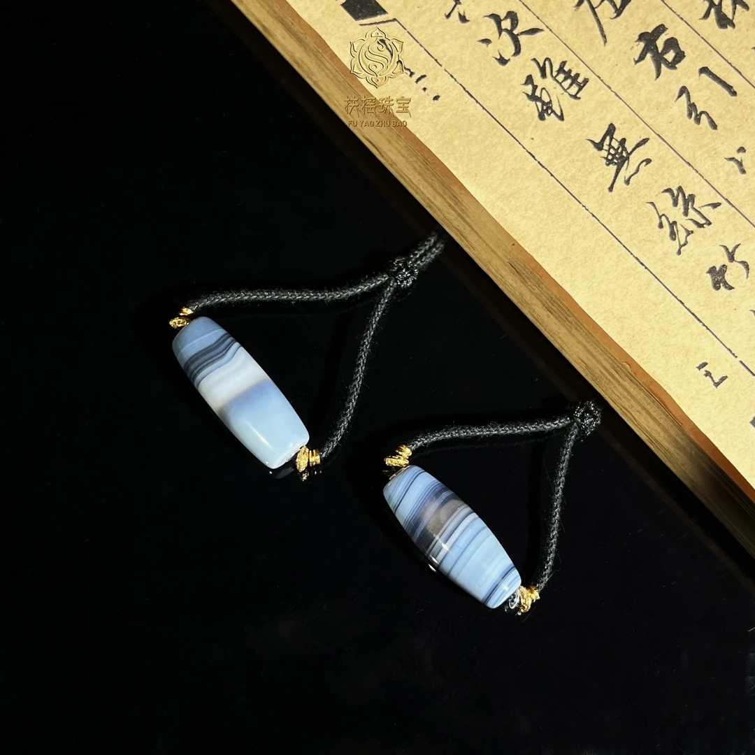 【朱孝天专属】·扶摇珠宝·蓝沁缠丝锁骨银款玛瑙项链(多样性发其一)