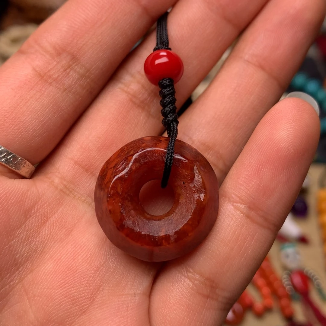 柏香籽/百香籽吊坠浅**白