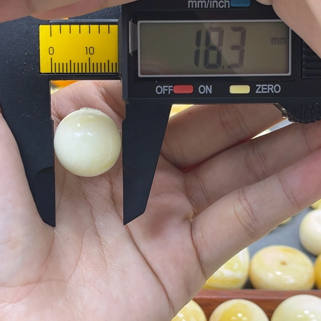 琥珀未镶嵌手串单珠圆珠