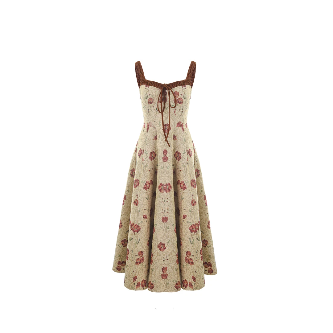 『玛奇亚朵』法式原创轻奢吊带度假风显瘦小个子连衣裙314