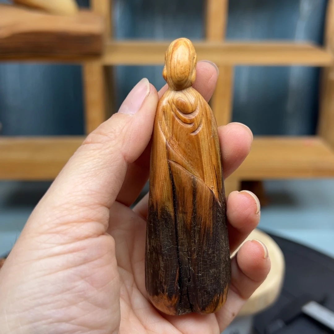 木崖柏木摆件手把件