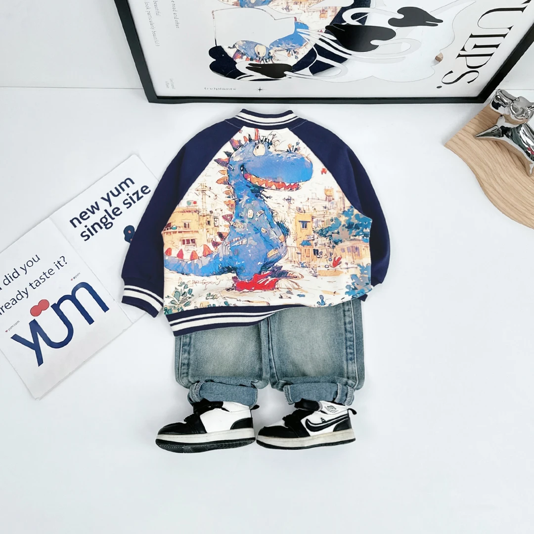 男童外套春秋款儿童棒球服2025新款春装潮 WG28163 悠悠童话童装